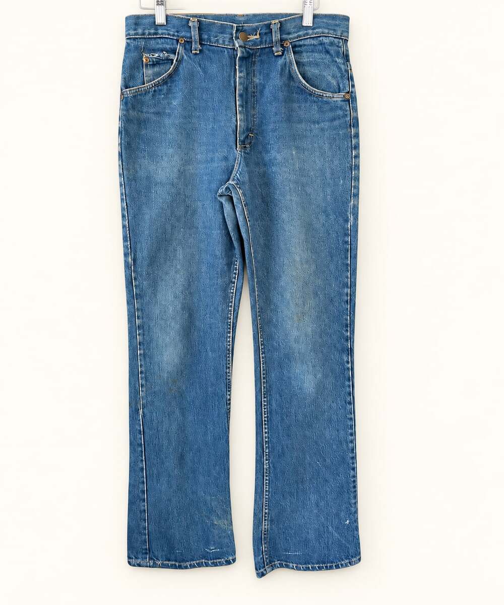Vintage 80s Lee Riders Made in USA Jeans 34x31 Distressed Straight Leg